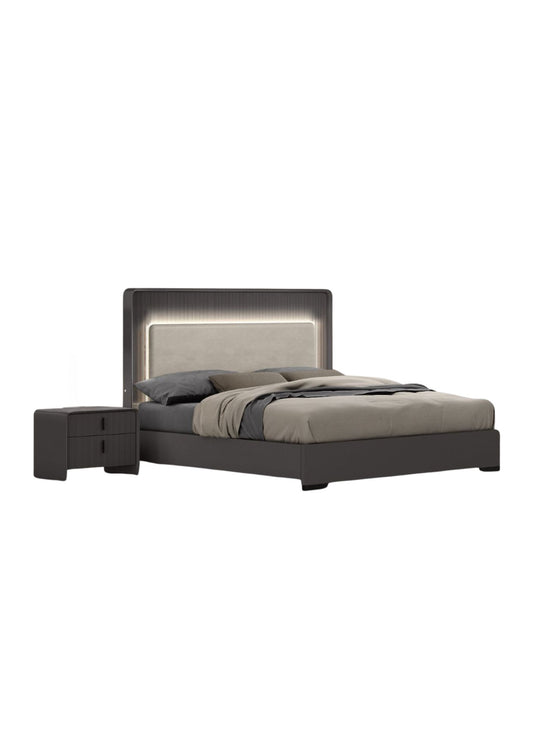 Monet Bedroom Suite Luxury Modern Graphite Matt Black