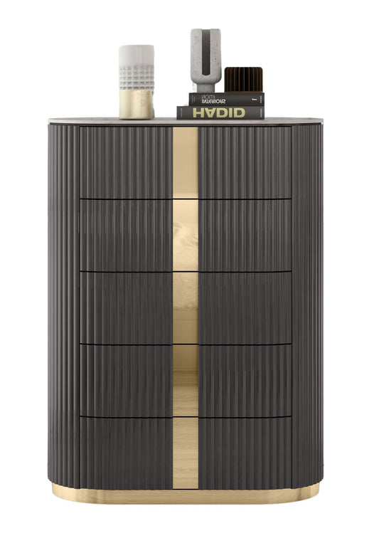 Juniper Bedroom Suite Luxury Modern Graphite Titanium Gold