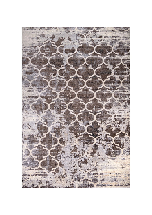 Tiger 3480B Dark Vizon / Light Grey Modern Area Rug