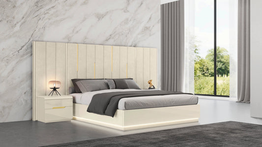 Liyana Modern Bedroom Suite Beige Gold