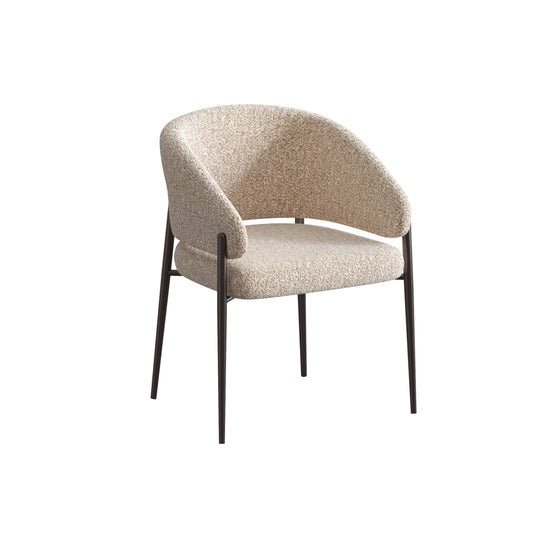 Jasper Modern Dining Chair Light Grey Fabric with Natural Legs