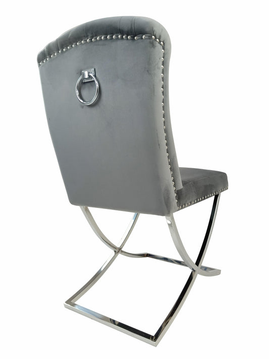 Jay Dining Chair Grey Silver