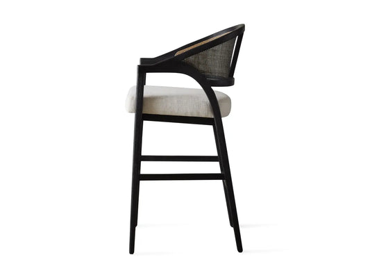 Emilia Barstool Rattan & Black Ash