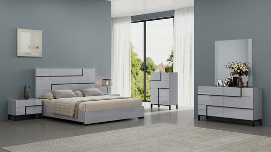 Hazel Modern Bedroom Suite Cool Grey