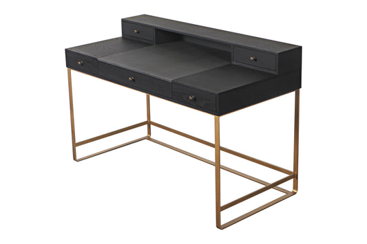 Polly Study Desk Black Gold Base