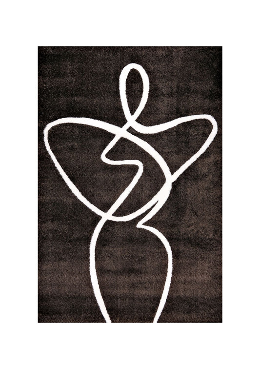 Soho 1217A Anthracite White Modern Floor Area Rug