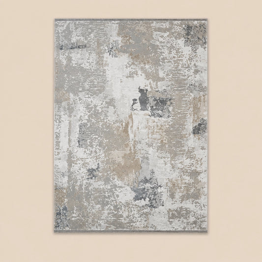 Anemon T014A Cream Silver Modern Area Rug