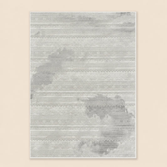 Anemon T053A Cream Silver Modern Area Rug