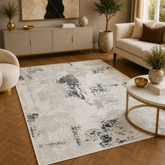 Anemon T110A Silver Blue Modern Area Rug