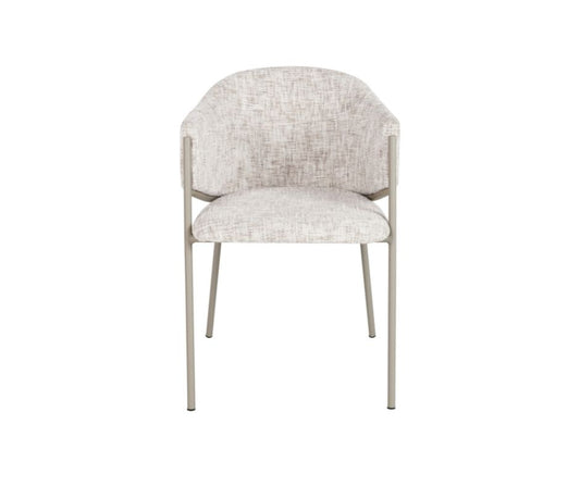 Neen Chenille Upholstered Dining Chair Beige
