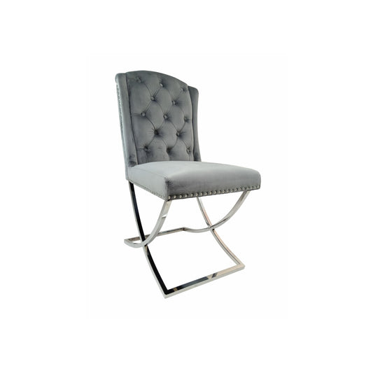 Jay Dining Chair Grey Silver