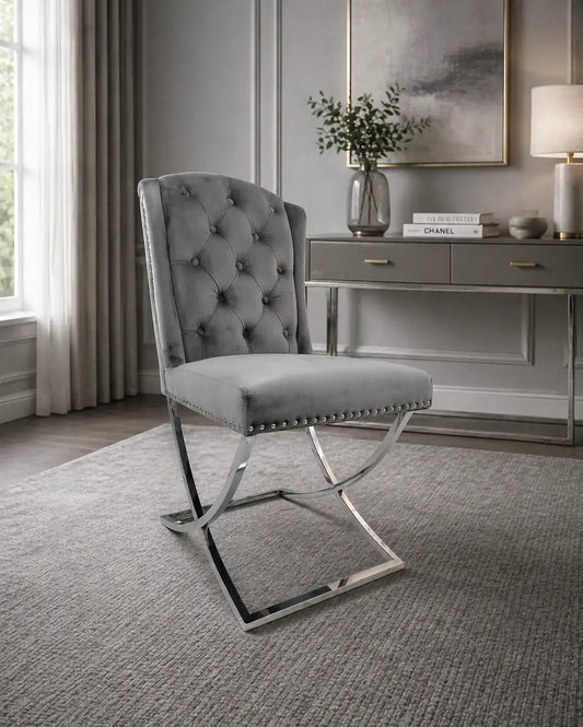 Jay Dining Chair Grey Silver