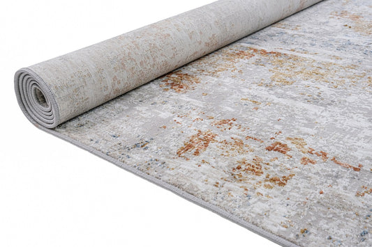 Rieka Ly113D Modern Area Rug Light Gray