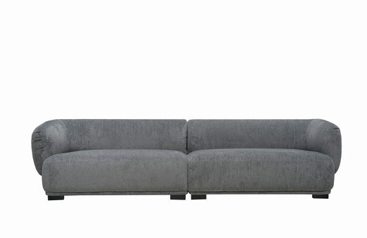 Emu Modern Dark Grey Fabric 4-Seater Sofa Lounge
