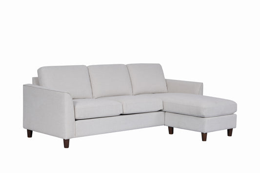 Tamim Beige Fabric Sofa With Ottoman Right Arm Chaise