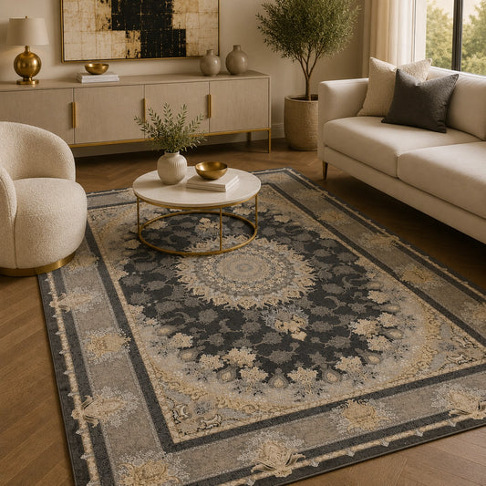 Dariush 1429 Traditional Persian Area Rug Metalic