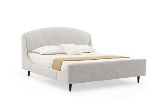 Sinclair Contemporary Bedroom Suite In Fabric Cream