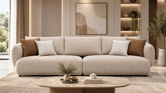 Emu Modern Fabric 4-Seater Sofa Lounge