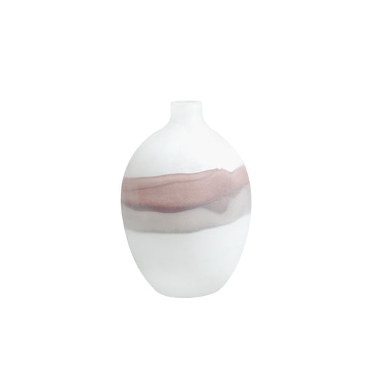 Glass Stream White Bottle Handcrafted Home Décor