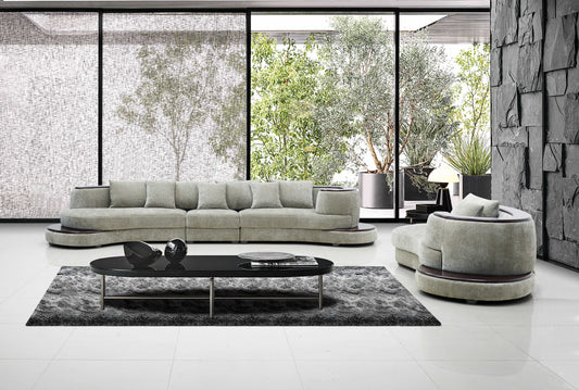 Soma Modern Fabric Sofa Set Light Grey