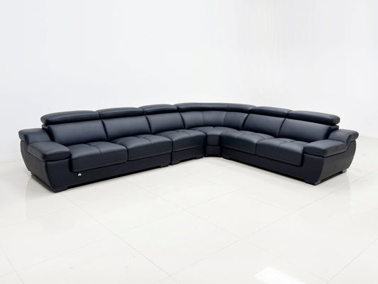 Miami Leather Lounge Black