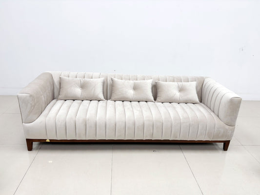 Nora Velvet Sofa Set Beige