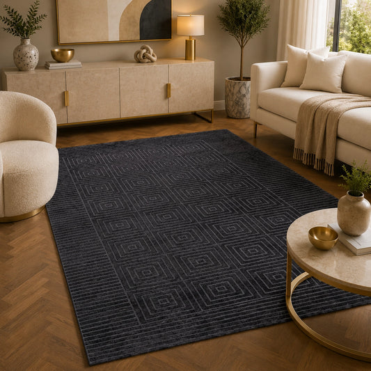 Lucca E646A Anthracite Modern Area Rug