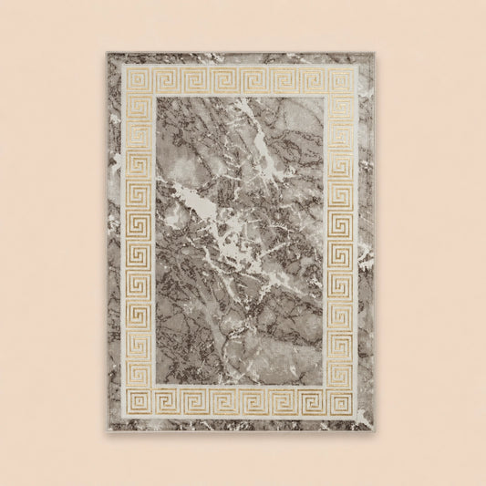 Marmaris D380A Cream V Gold Modern Area Rug