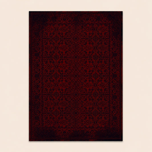 Mashad 722374 Traditional Persian Area Rug Red