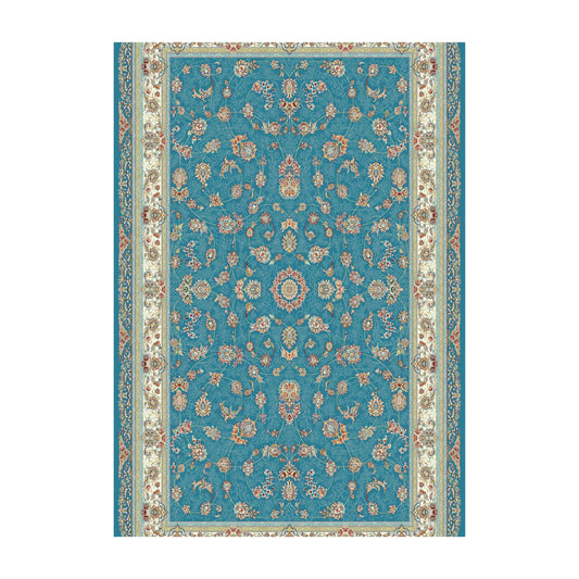 Mashad 722130 Traditional Persian Area Rug Blue
