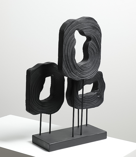 Paulownia Three Wood Carving Ornaments Handcrafted Home Décor