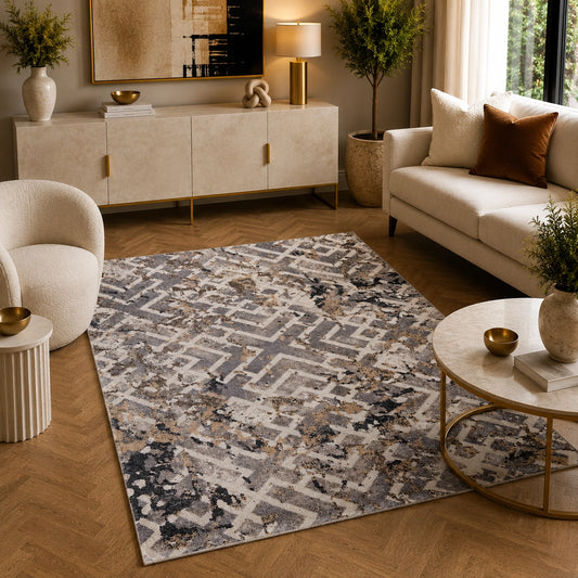 Tiger 9855A Cream / Beige Modern Area Rug