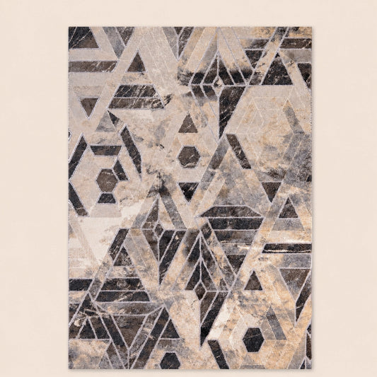 Tiger 9994A Beige / Dark Vizon Modern Floor Area Rug