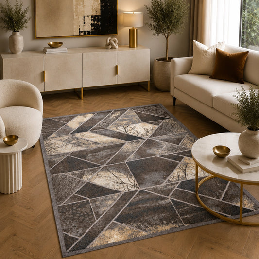 Tiger 9995A Grey / Dark Vizon Modern Area Rug