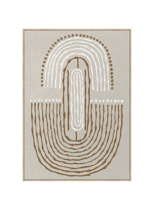 19435L Linen Artwork Hand Textured Light Nature Frame