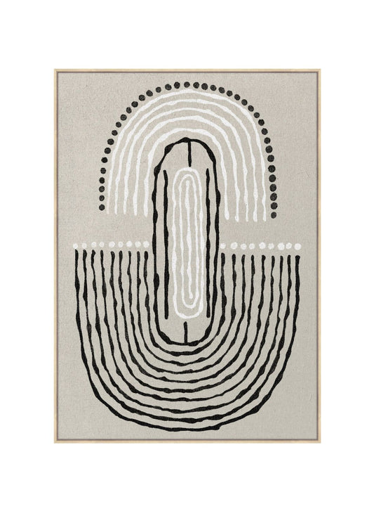 19434L Canvas Artwork Hand Textured Light Nature Frame