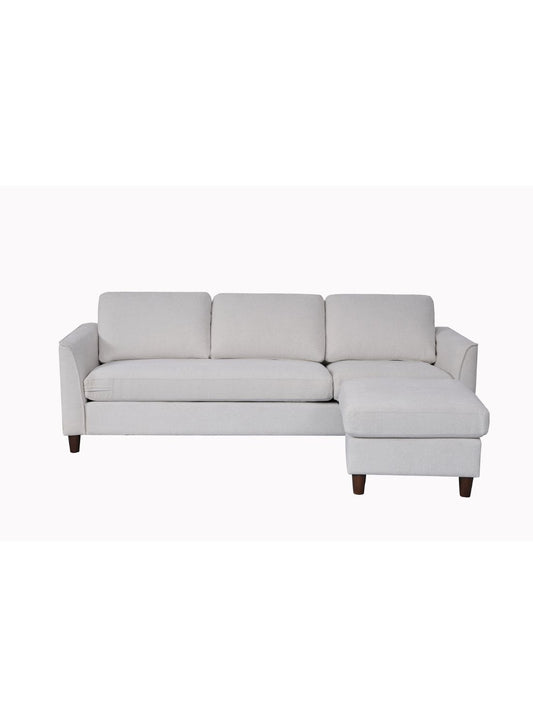 Tamim Beige Fabric Sofa With Ottoman Right Arm Chaise