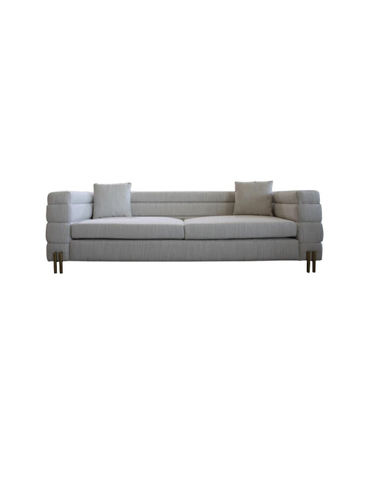 Loungelux Beige Fabric Contemporary Sofa Set