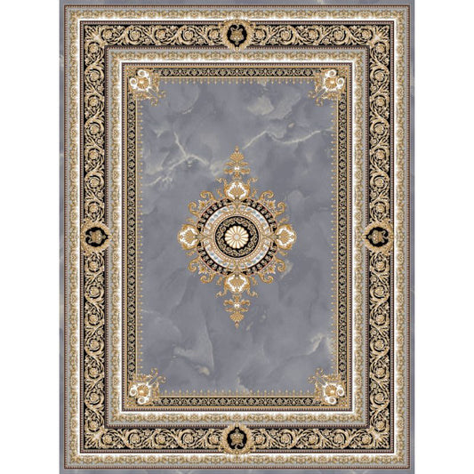 Negin 12120 Marble Grey traditional Persian Rug