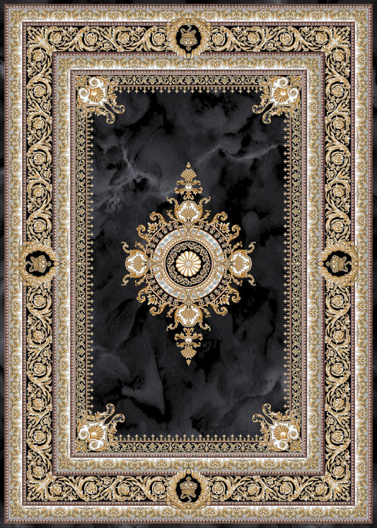 Negin 12120 Dolphin Blue traditional Persian Rug