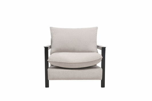 Mallee Modern Comfortable Grey Fabric Armchair