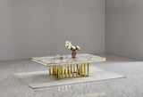 New Stela Coffee Table Marble Top Stainless Steel Base Gold