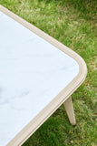 Heystar Outdoor Coffee Table Brushed Wood Grain