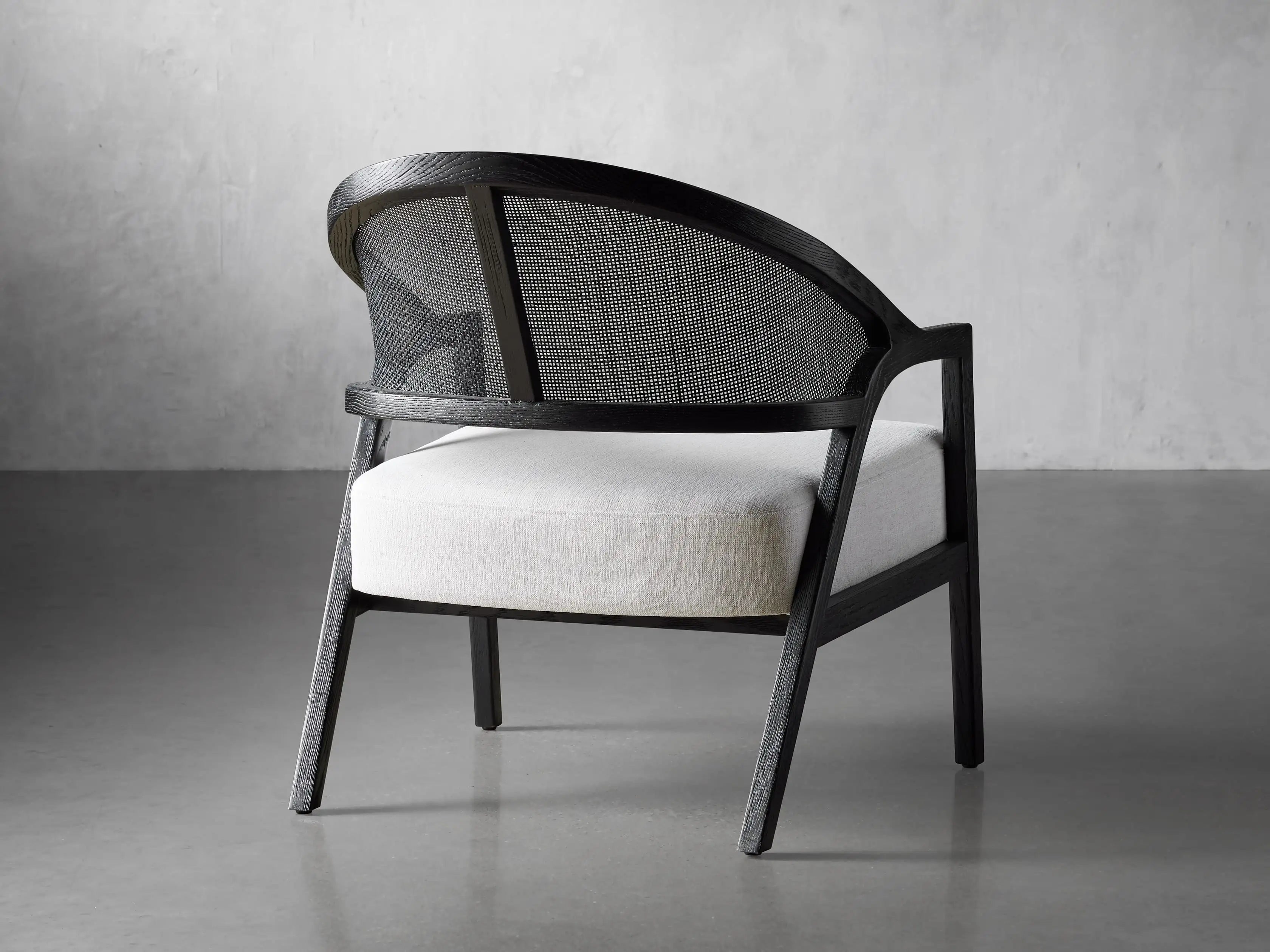 Emilia Occasional Chair Rattan & Black Ash