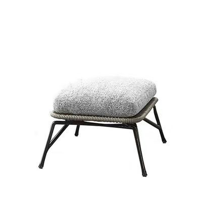 Sarah Aluminium Frame With Outdoor Fabric Footstool