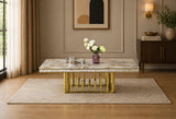 New Stela Coffee Table Marble Top Stainless Steel Base Gold
