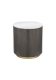 Juniper Modren Luxury End Table Graphite White Gold