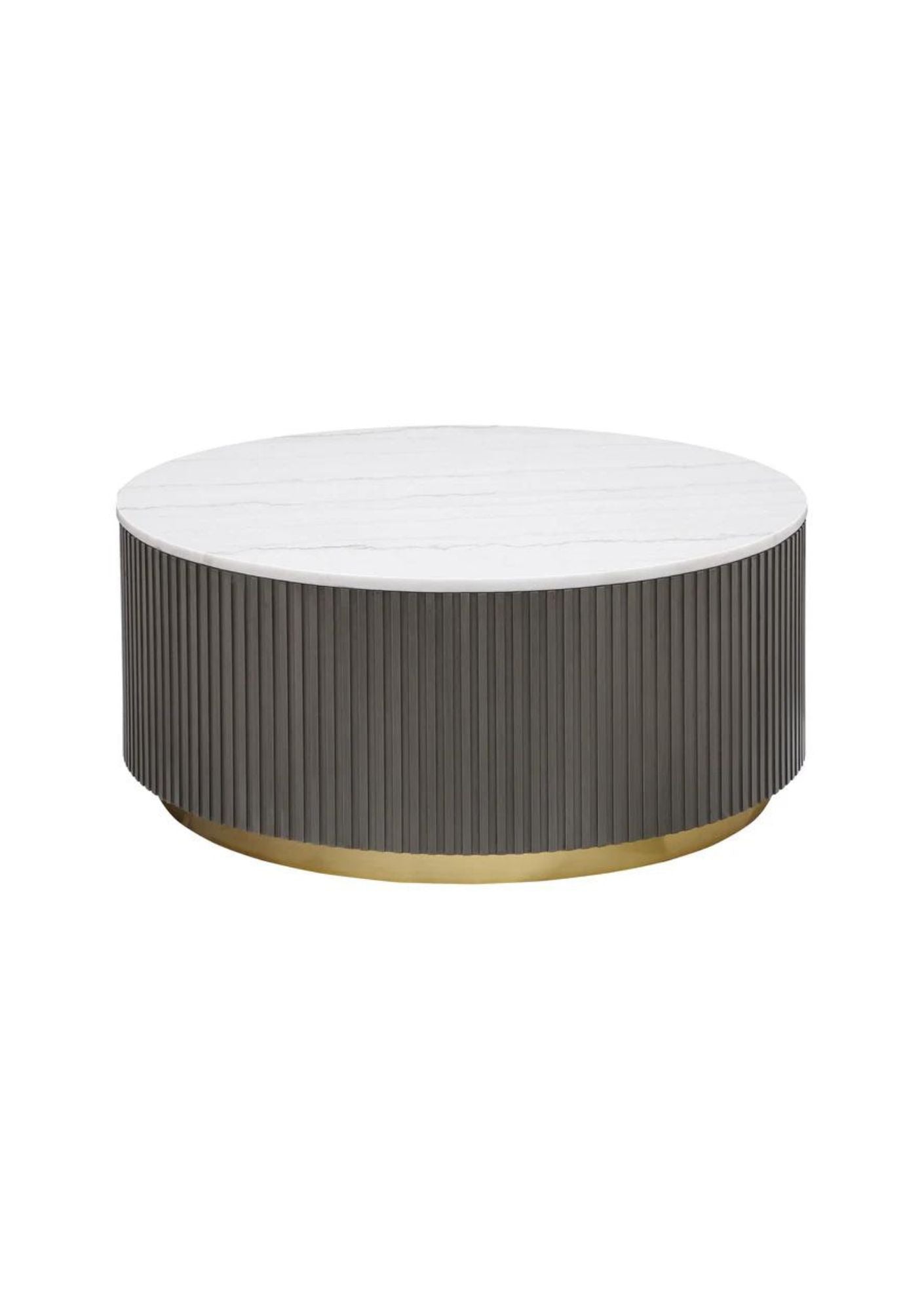 Juniper Modern Luxury Coffee Table Graphite White Gold