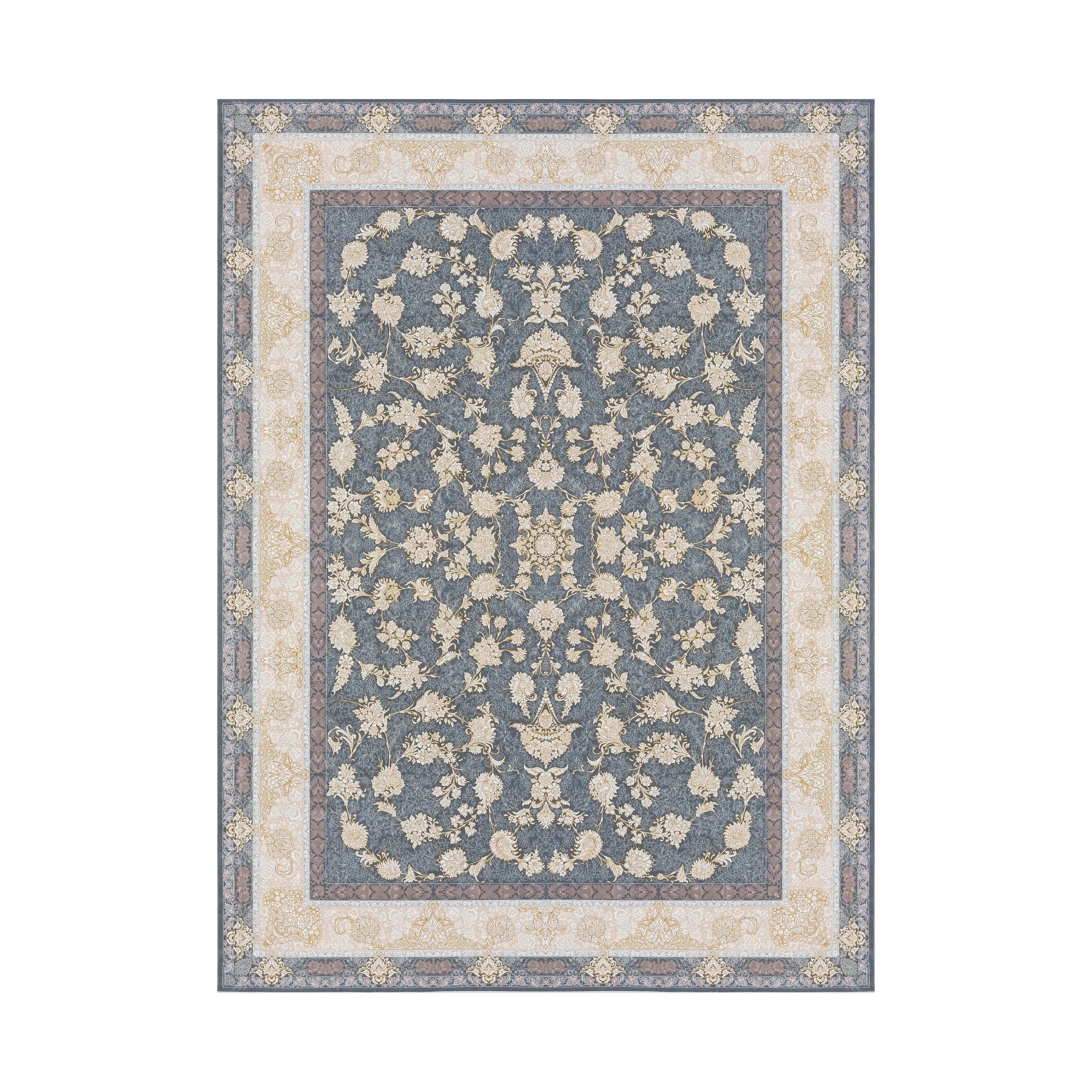 Dariush 1355 Traditional Persian Area Rug Silver