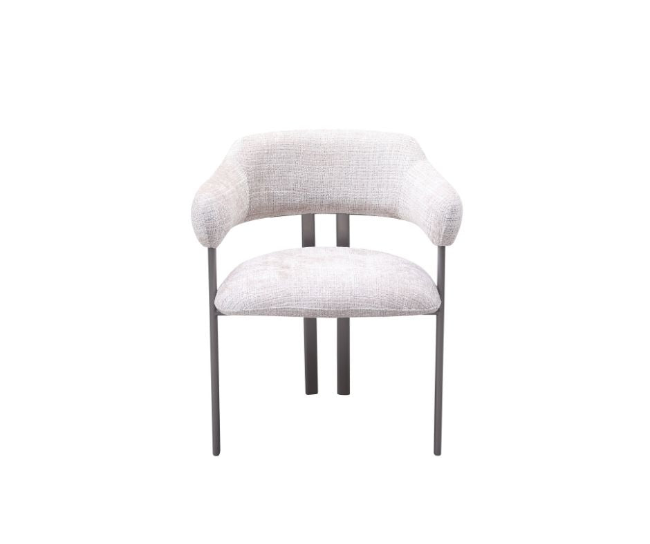 Plush Cream Dining Chair